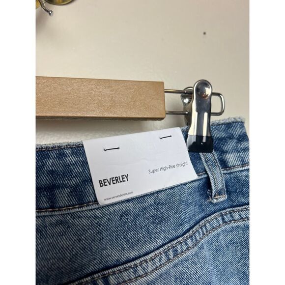 Vervet Blue Beverly Super High-Rise Straight Jeans NWT Sz. 29 - Picture 7 of 7